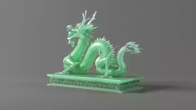 carved model jade seal Panlong Dragons