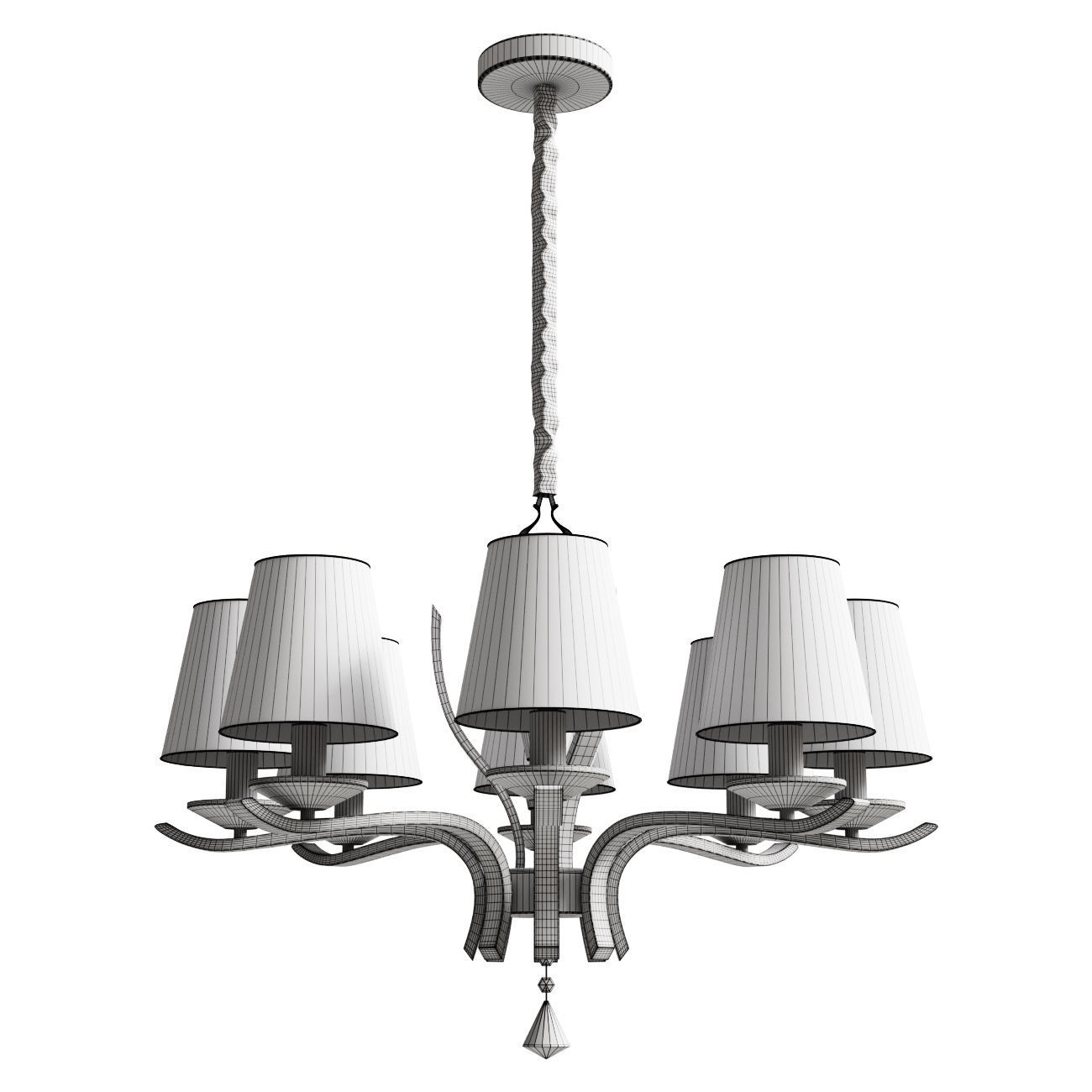 Chandeliers on a chain Vitaluce Chandelier v5248 8 8xe14 3D model_1