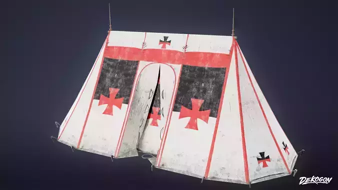 MEDIEVAL - Tent 02 - LOW POLY