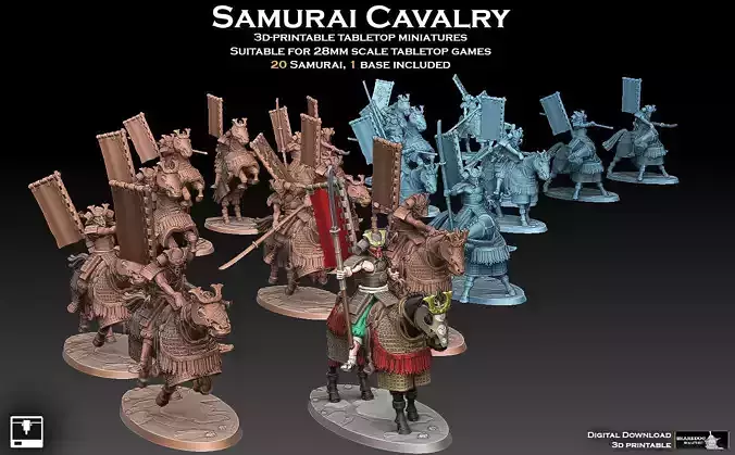 Samurai Cavalry 3D print model