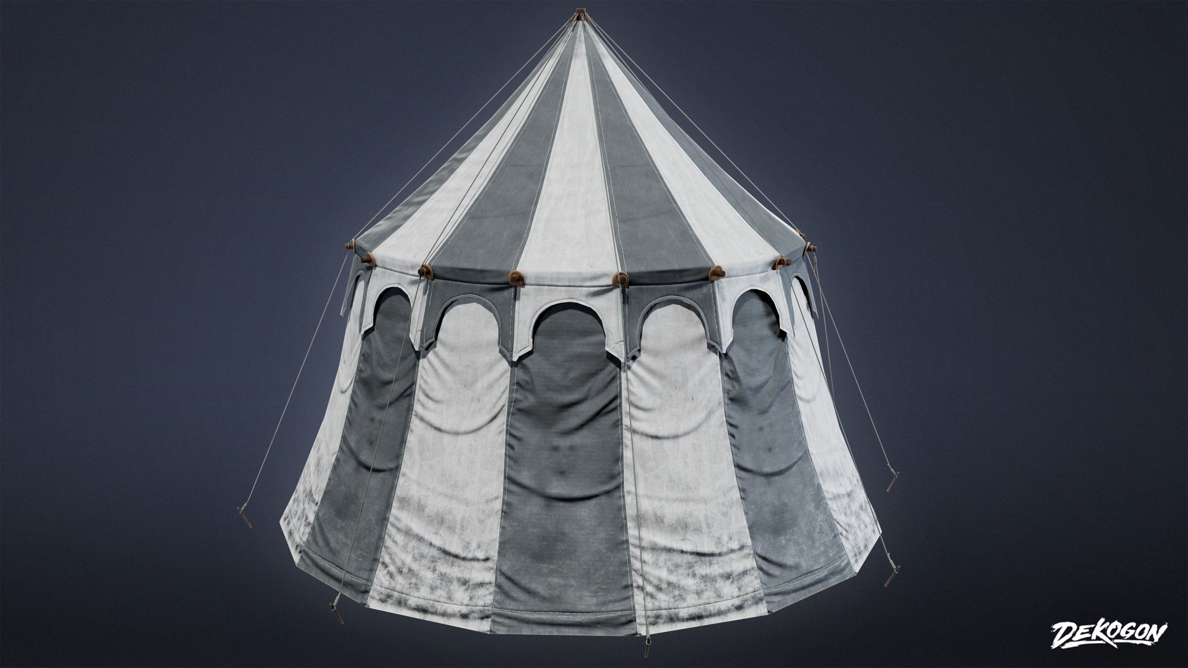 MEDIEVAL - Tent 03 - LOW POLY Low-poly 3D model_7