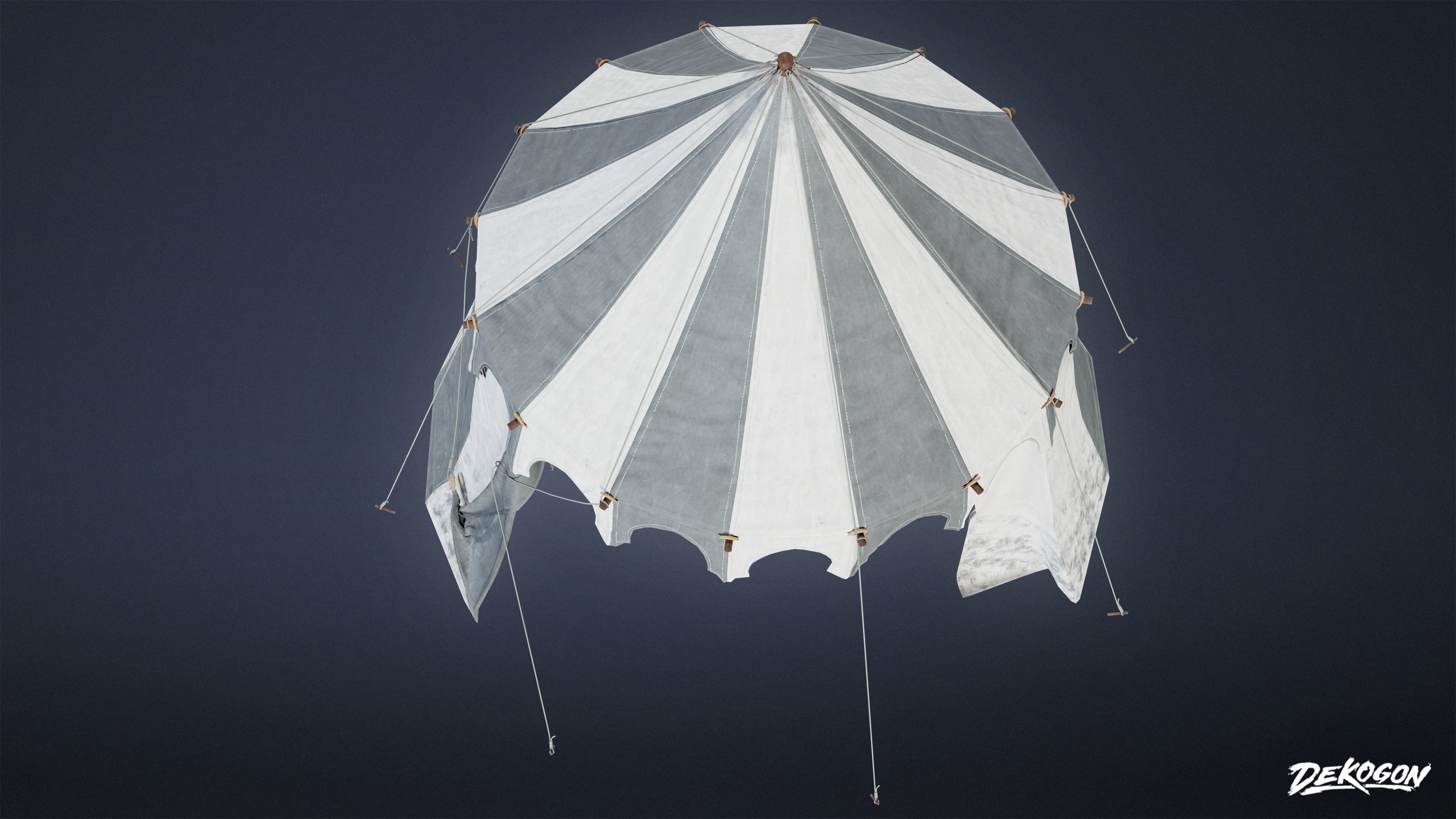 MEDIEVAL - Tent 03 - LOW POLY Low-poly 3D model_9