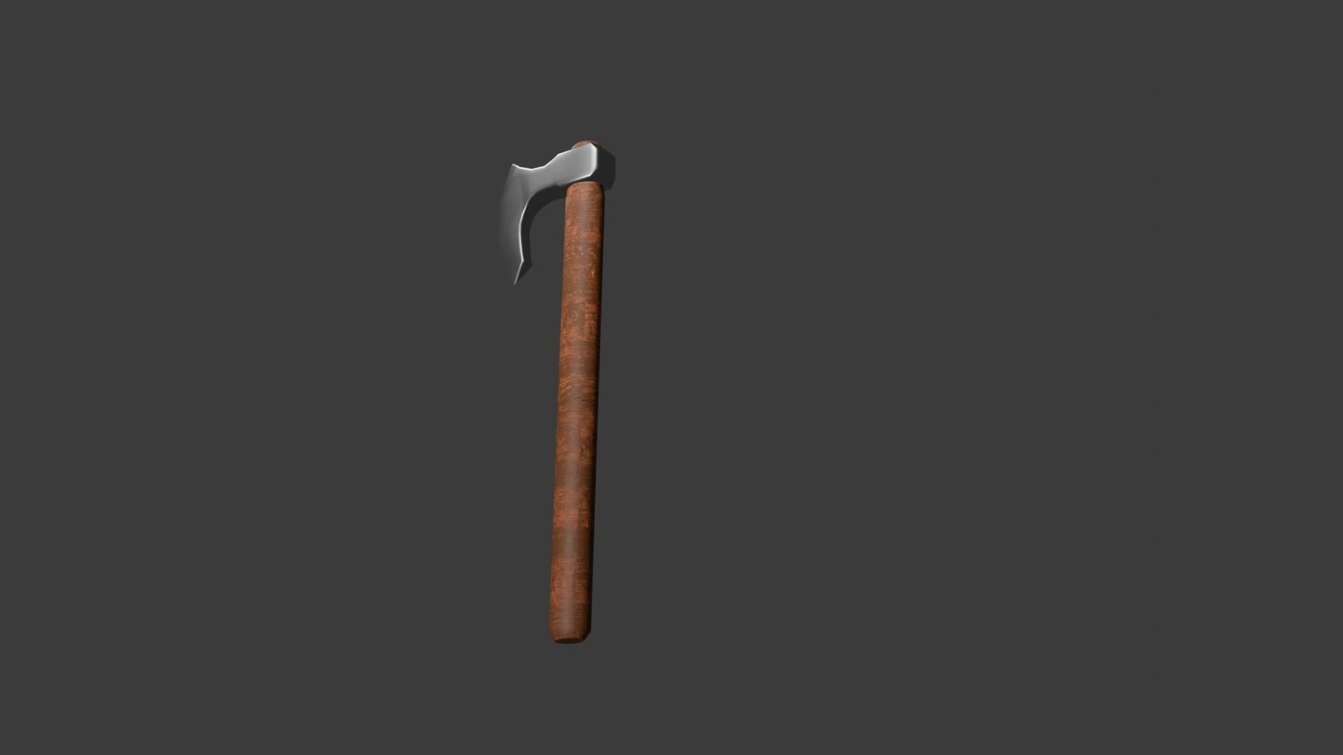 Battle Axe  Free low-poly 3D model_5
