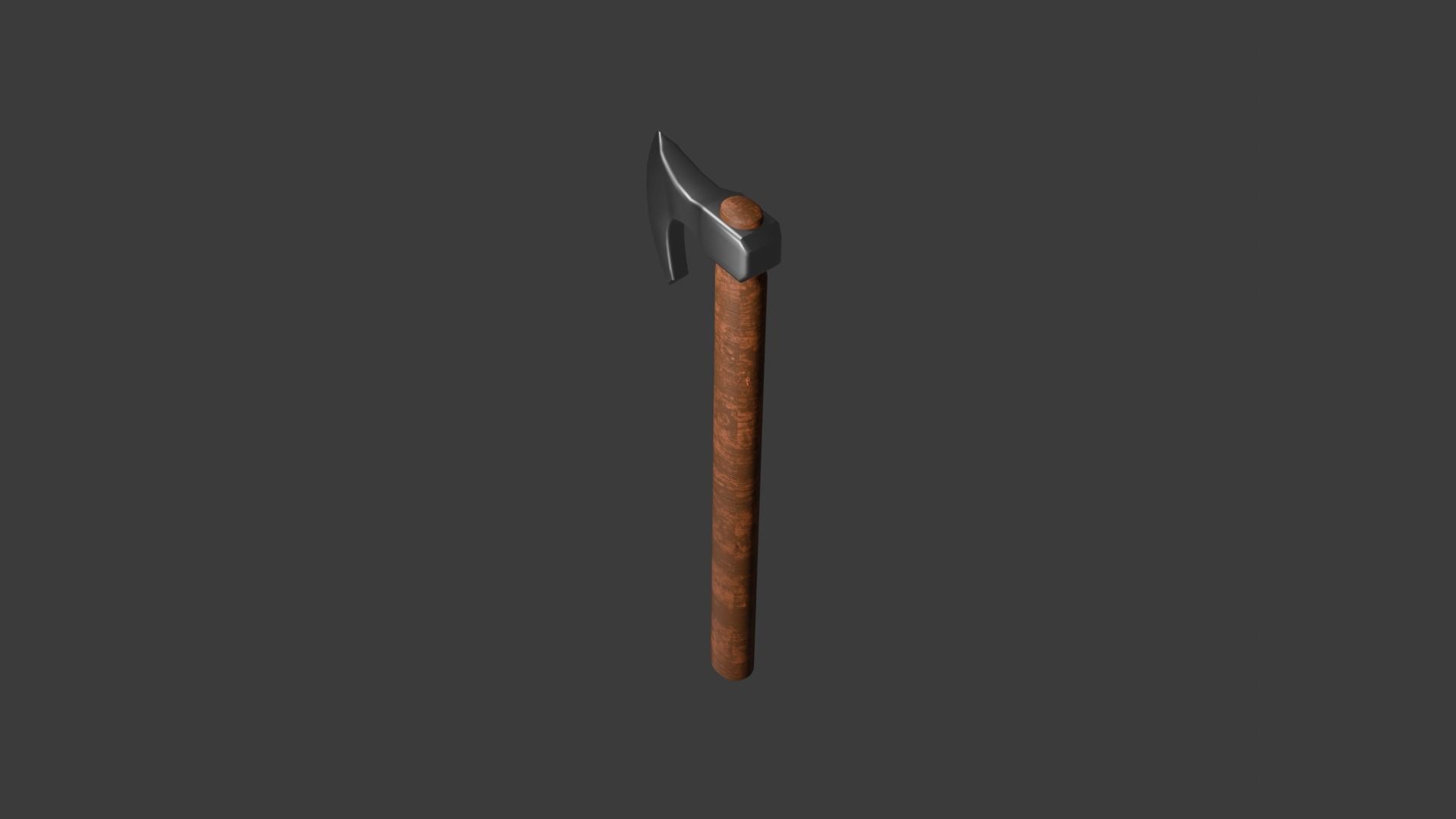 Battle Axe  Free low-poly 3D model_2