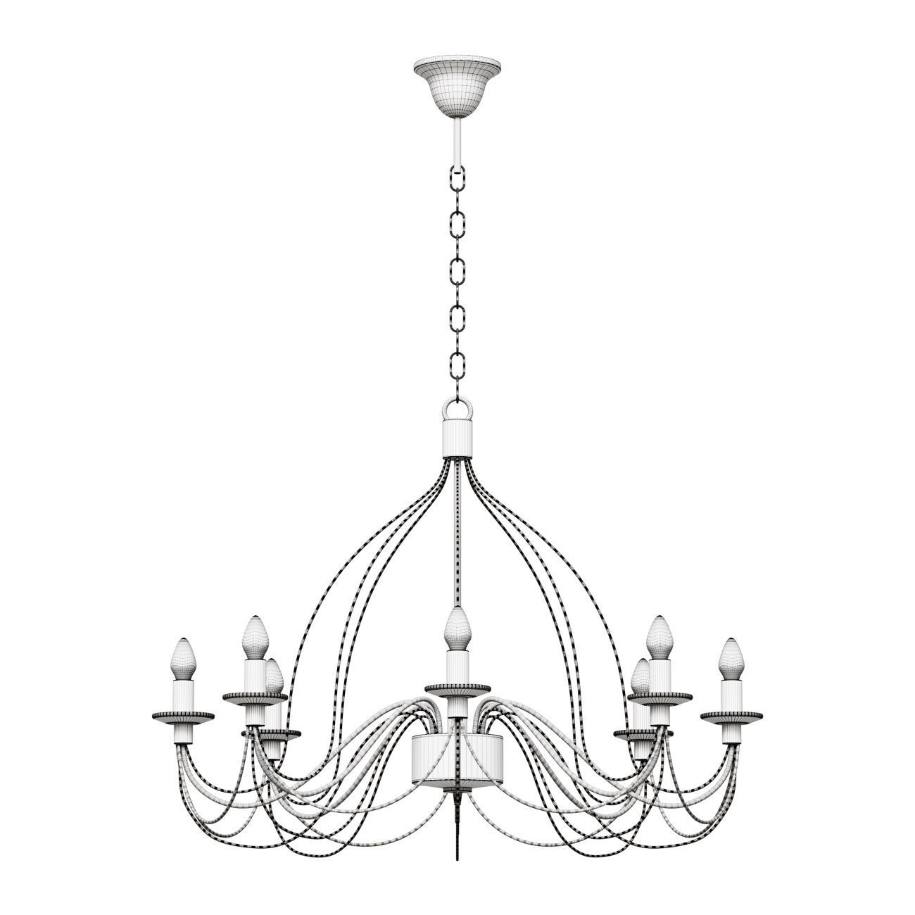 Hanging Chandelier Aurora Castle 10010-5L 3D model_1
