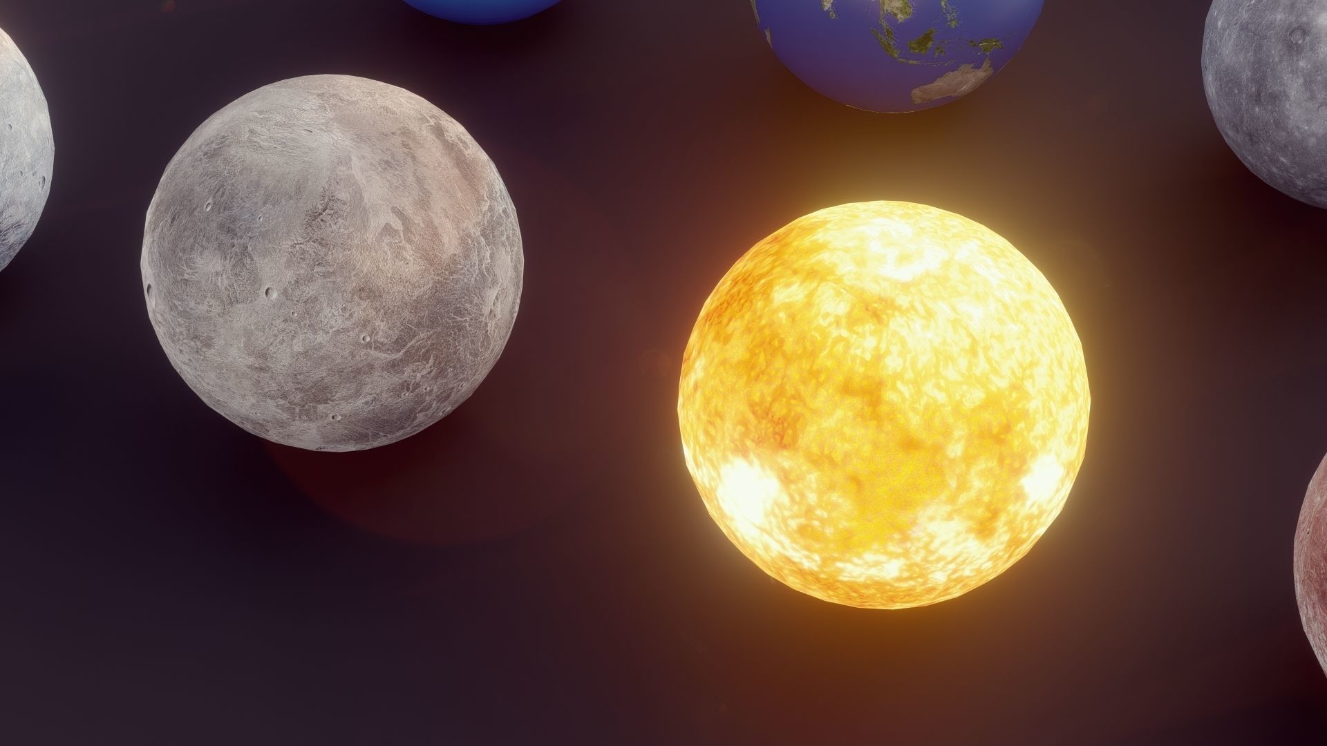 Low Poly Planets Low-poly 3D model_2