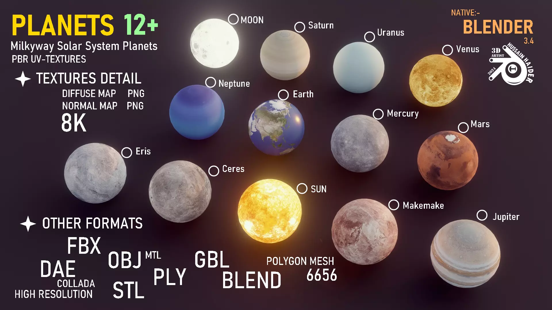 Low Poly Planets Low-poly 3D model_0