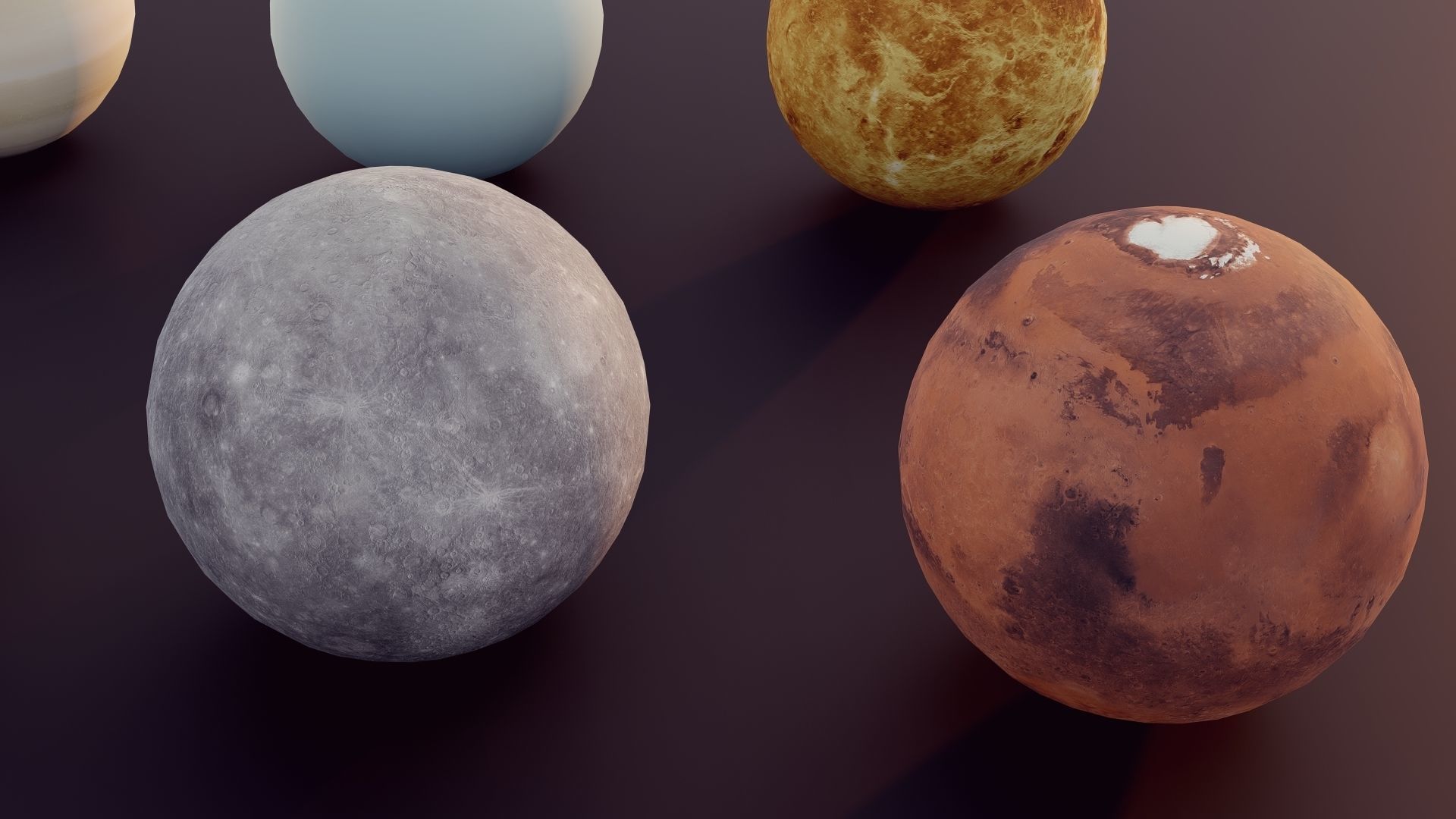 Low Poly Planets Low-poly 3D model_5