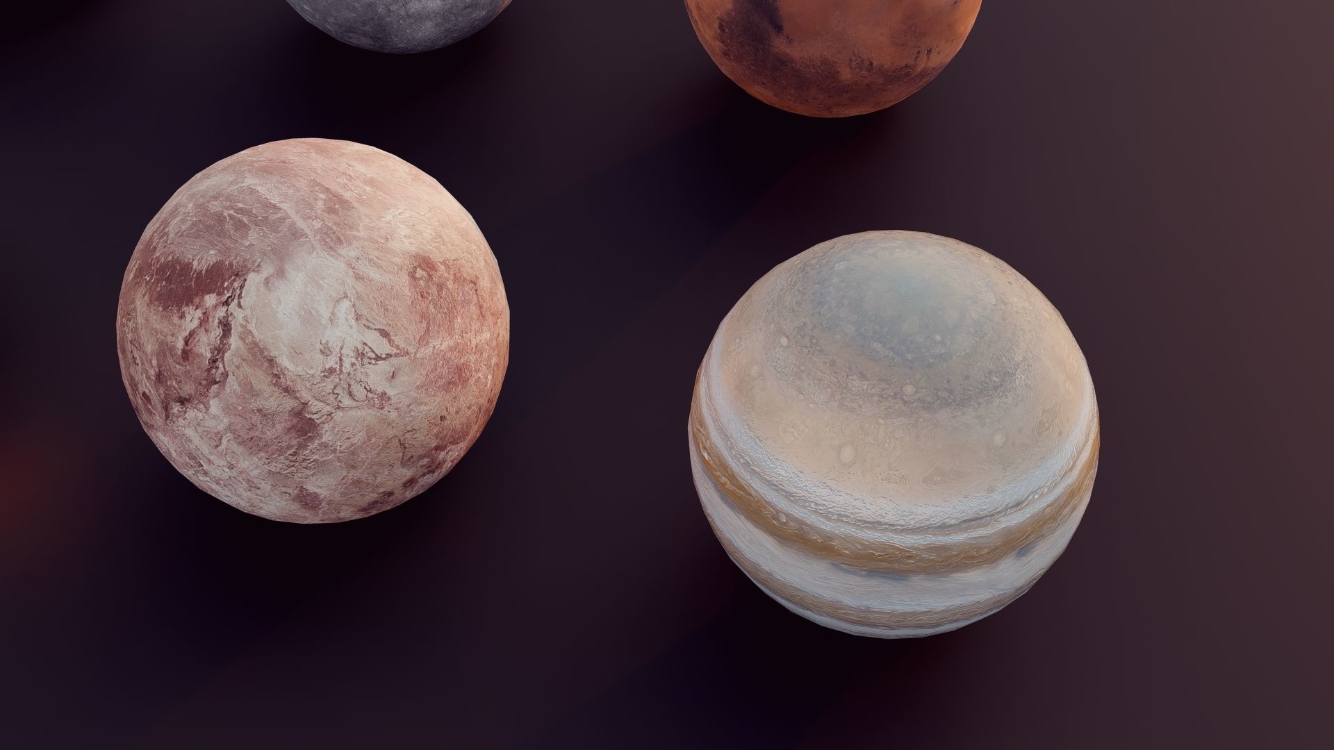 Low Poly Planets Low-poly 3D model_6