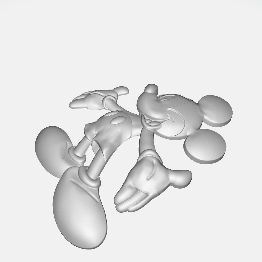 Mickey Carving Model for CNC Router 3D print model_2