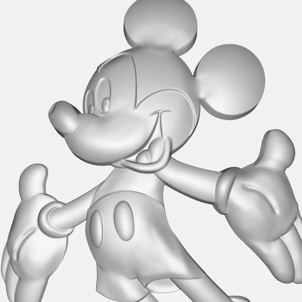 Mickey Carving Model for CNC Router 3D print model_0