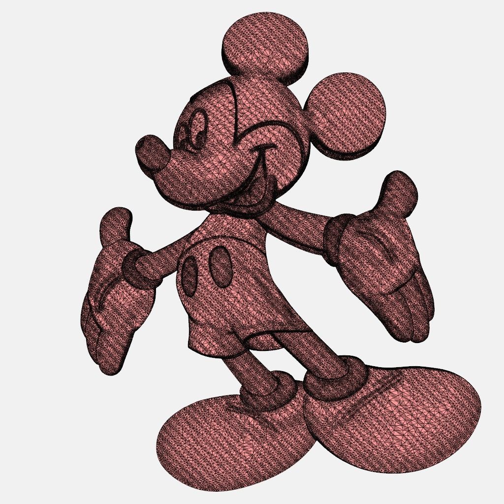 Mickey Carving Model for CNC Router 3D print model_6
