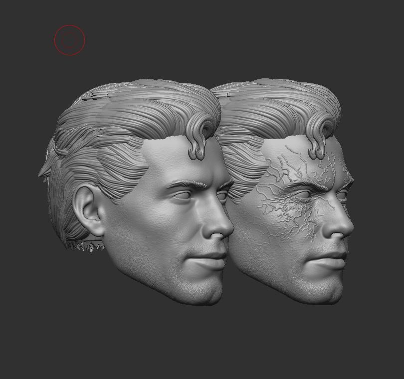 KTJL Superman Headsculpt for Action Figures 3D print model_3