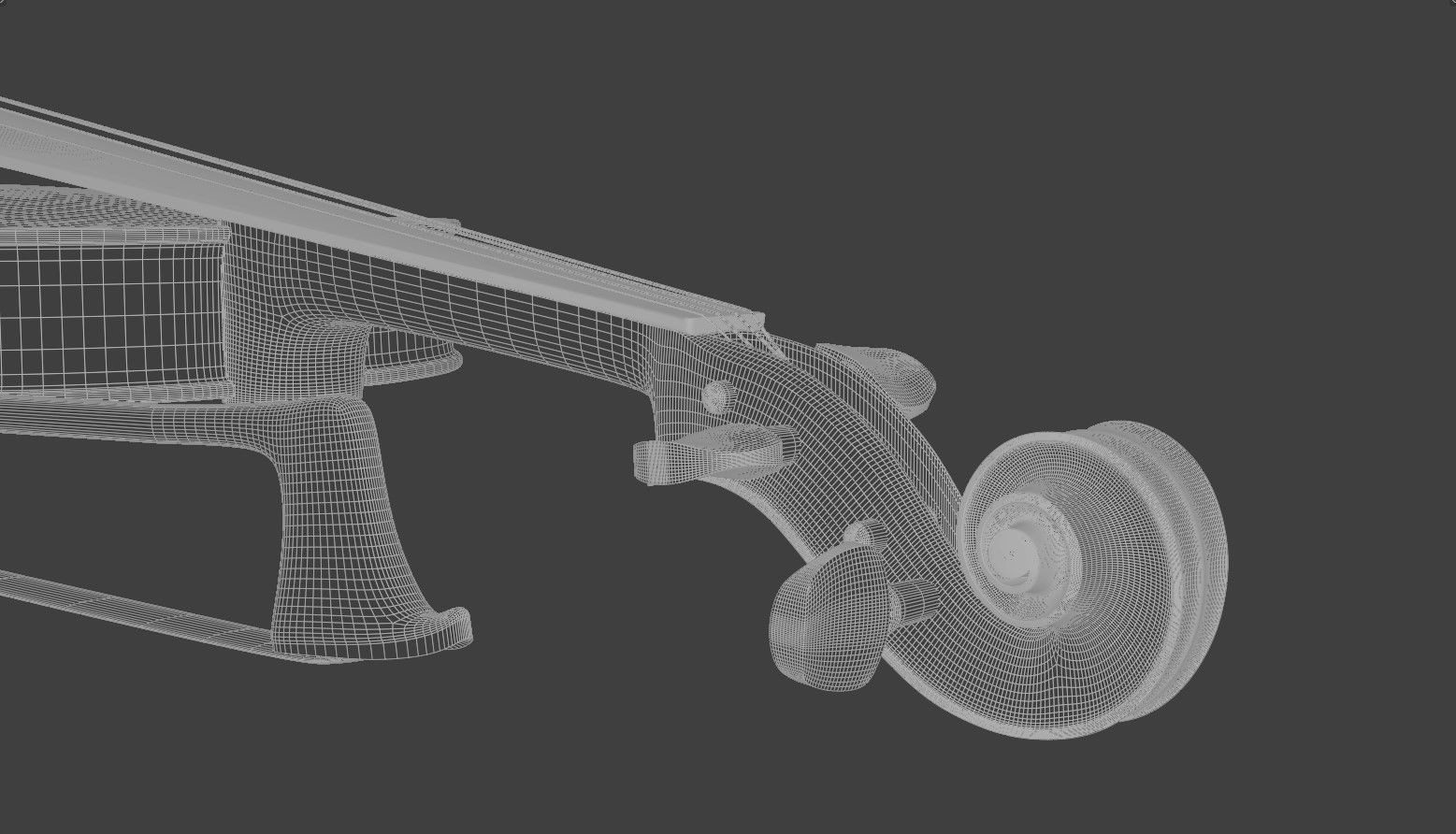 Violin and Bow Full size 3D model_9