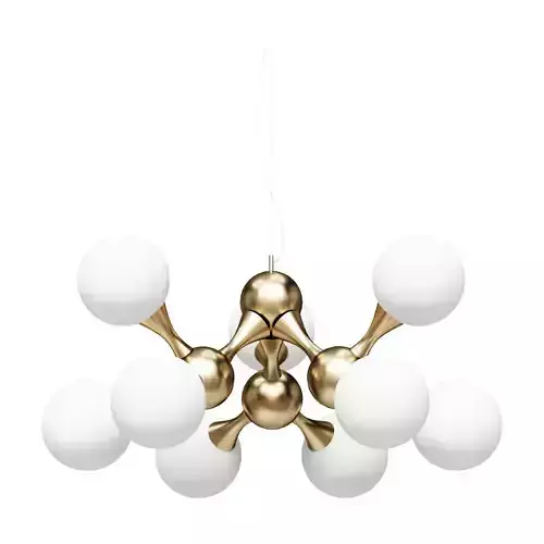 Hanging chandelier Ideal Lux Nodi SP9 Ottone Satinato 241036 3D model
