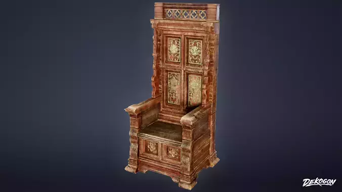 MEDIEVAL - Throne 02 - LOW POLY