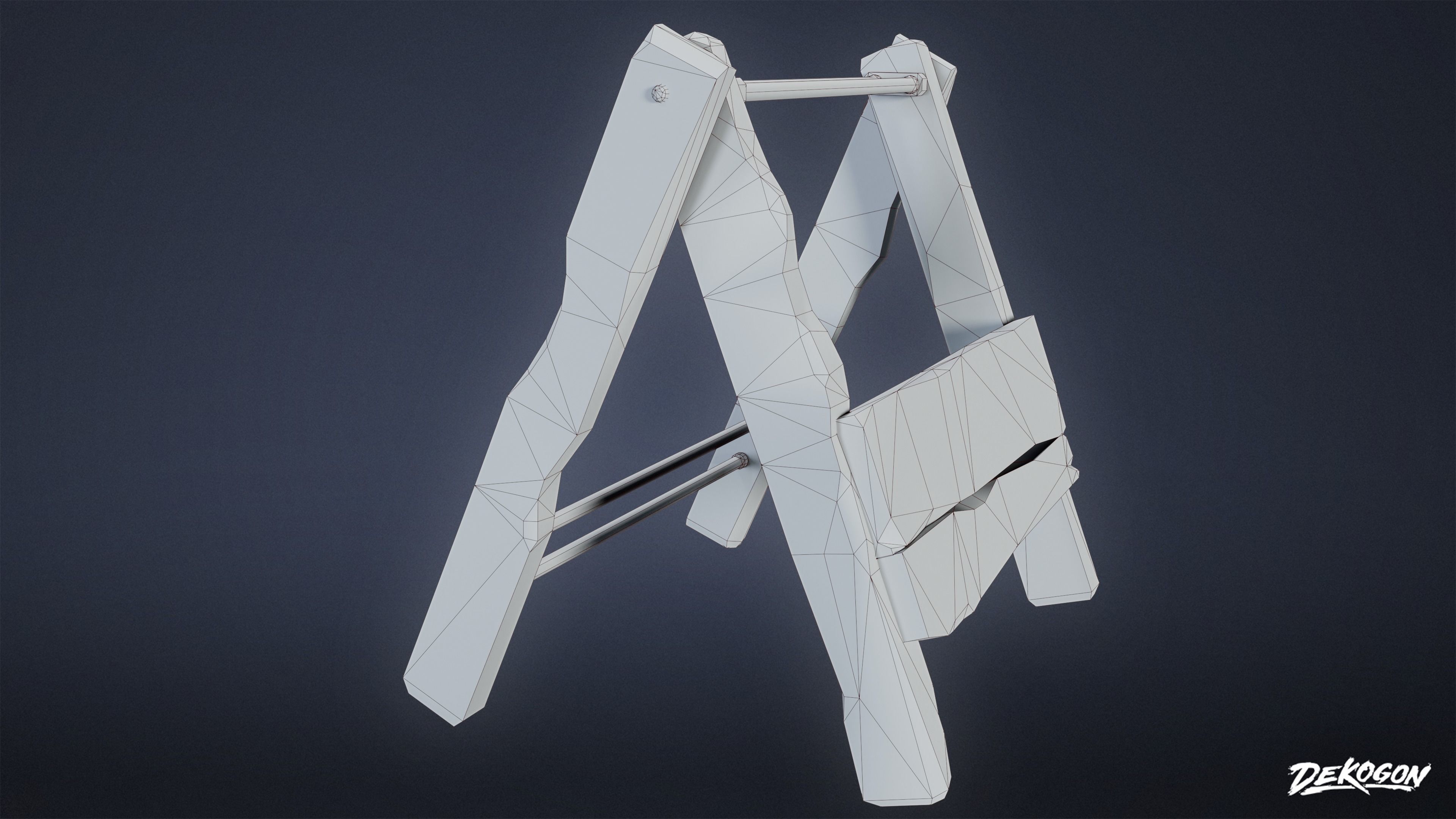MEDIEVAL - Tool Rack 01 - LOW POLY Low-poly 3D model_8