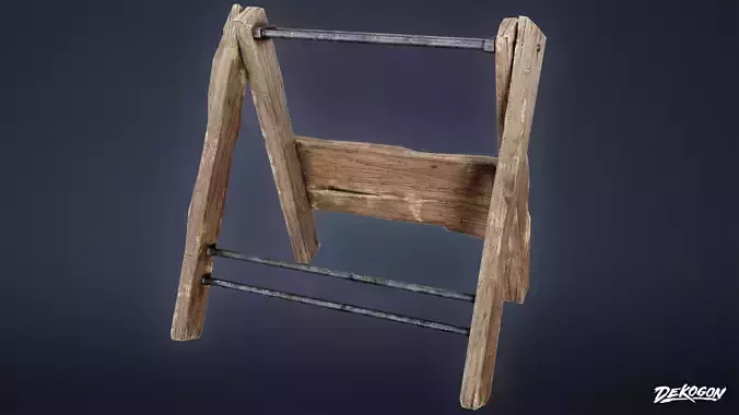 MEDIEVAL - Tool Rack 01 - LOW POLY