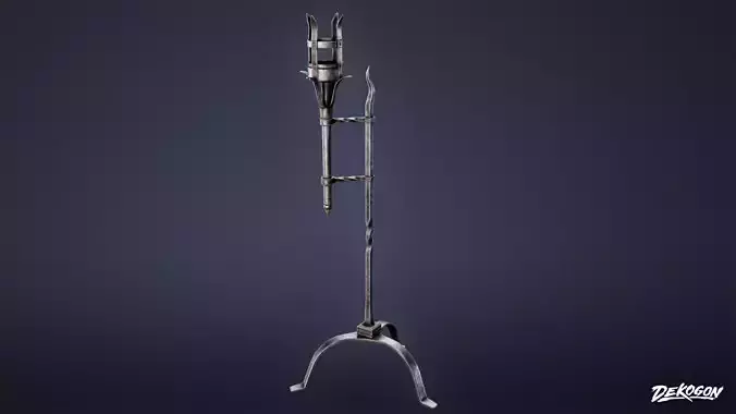 MEDIEVAL - Torch Stand 01 - LOW POLY