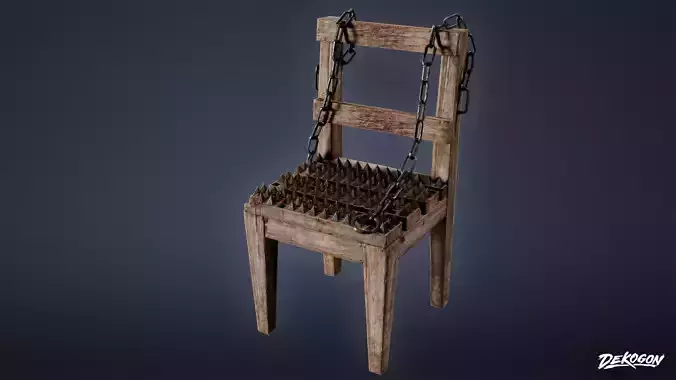 MEDIEVAL - Torture Chair 01 - LOW POLY