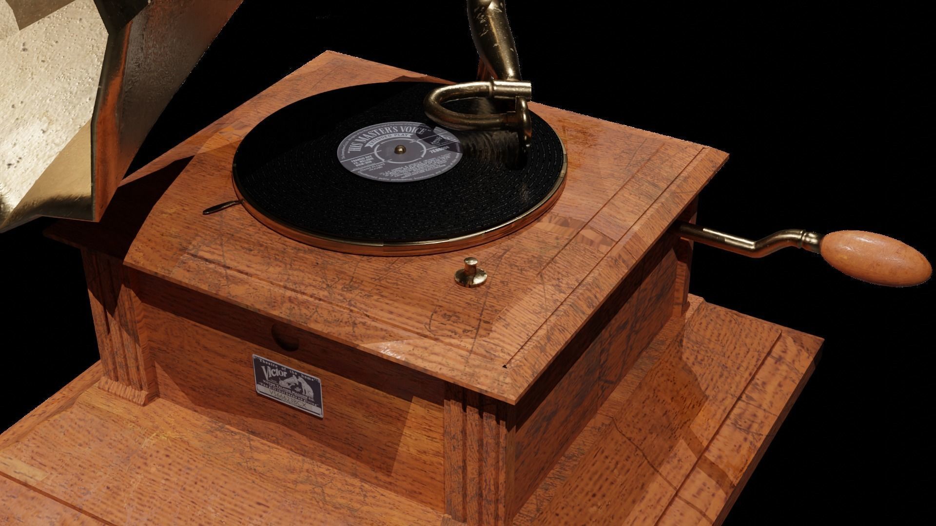 Victrola 3D model_2