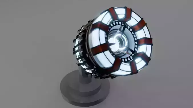 Tony Stark Heart Iron Man Arc Reactor 3D Model 3D model