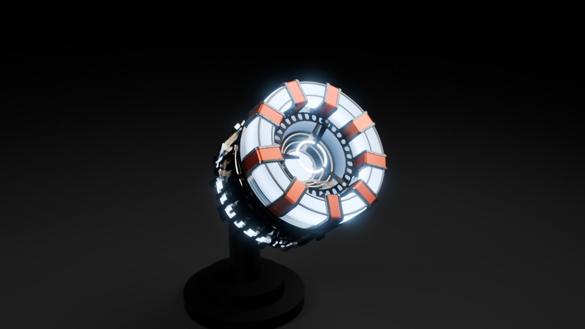 Tony Stark Heart Iron Man Arc Reactor 3D Model 3D model_2
