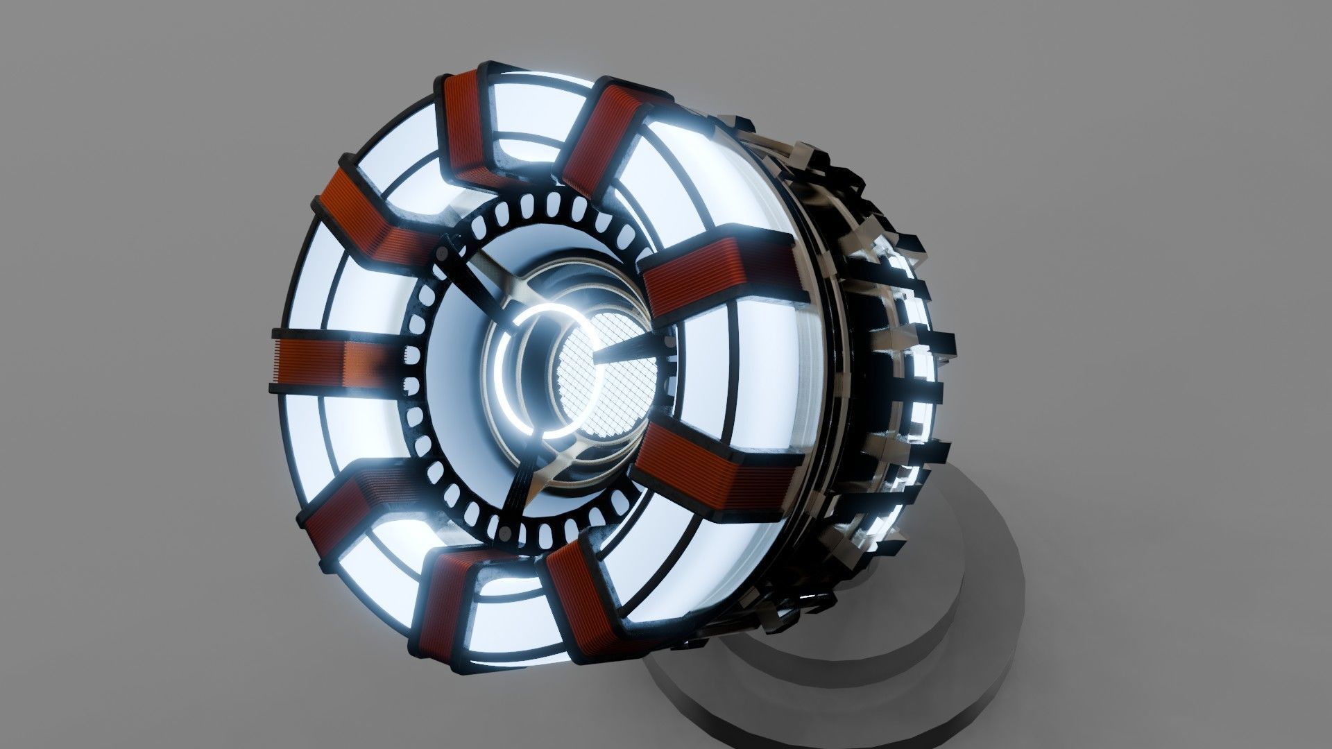 Tony Stark Heart Iron Man Arc Reactor 3D Model 3D model_1