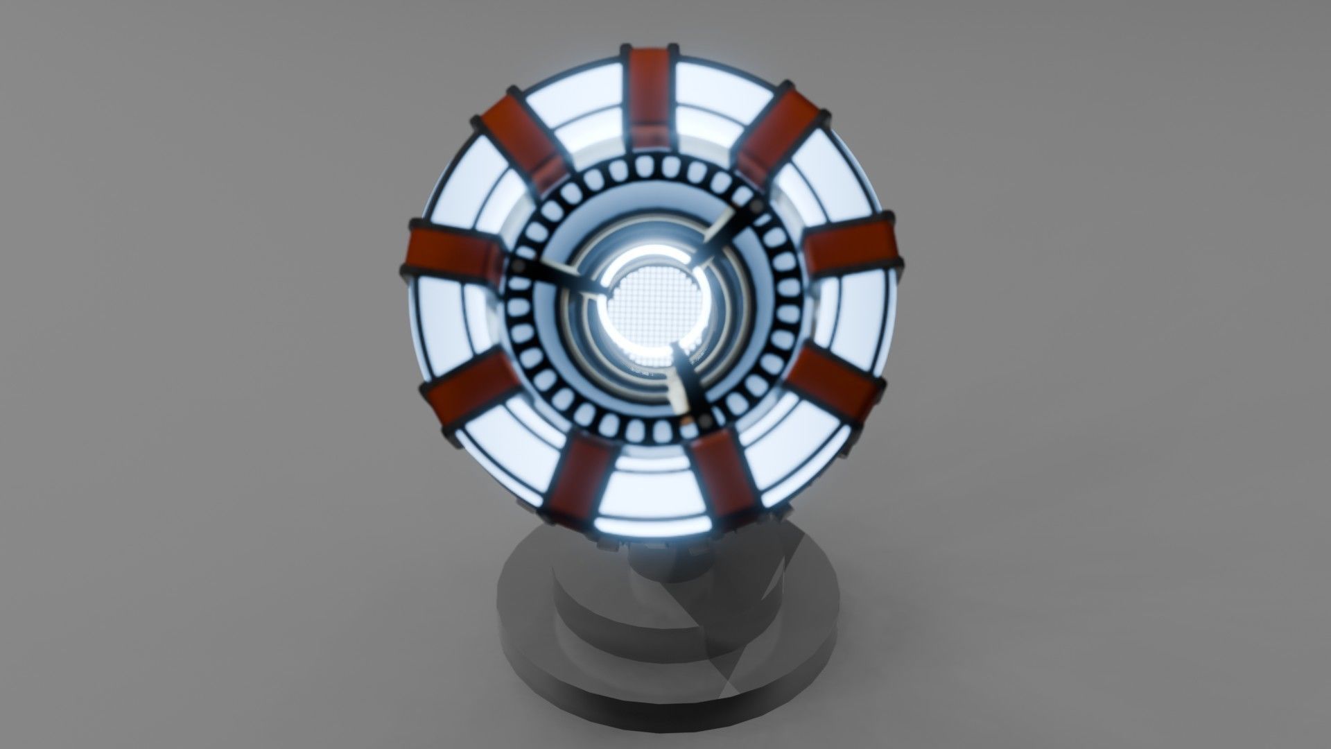 Tony Stark Heart Iron Man Arc Reactor 3D Model 3D model_3