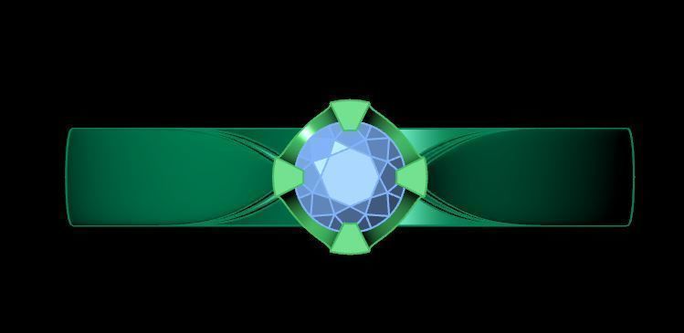 solitair ring 3D print model_10