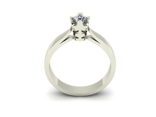 solitair ring 3D print model_4