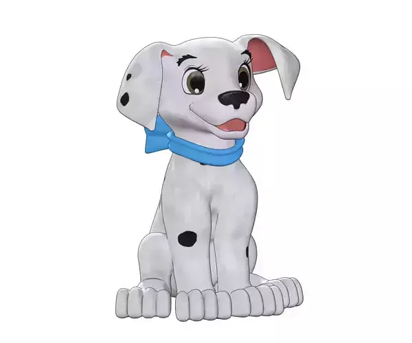 101 Dalmation Puppies Low-poly 3D model