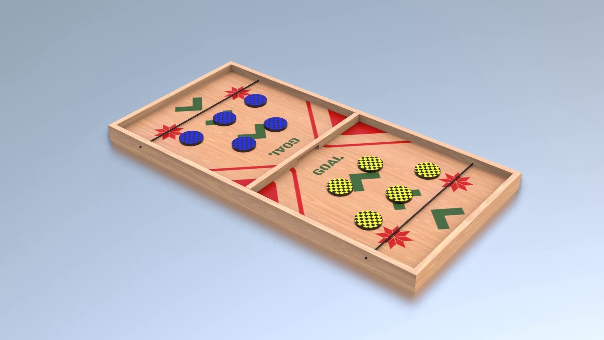 Pucket - String Hockey Low-poly 3D model_3