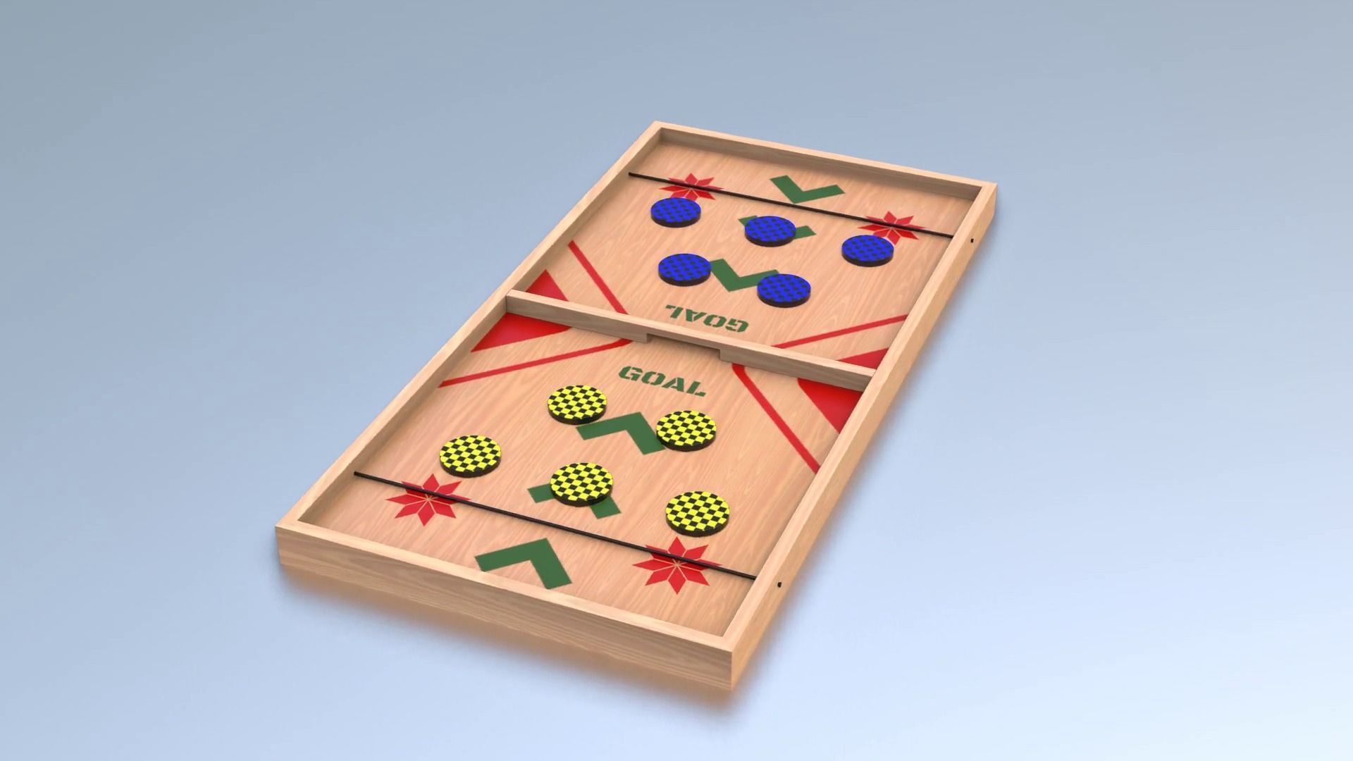 Pucket - String Hockey Low-poly 3D model_5