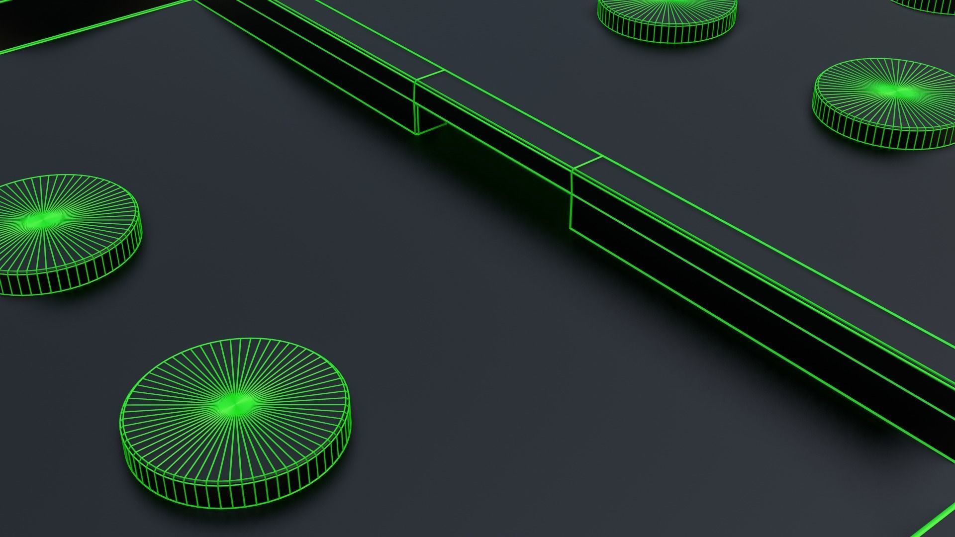 Pucket - String Hockey Low-poly 3D model_10