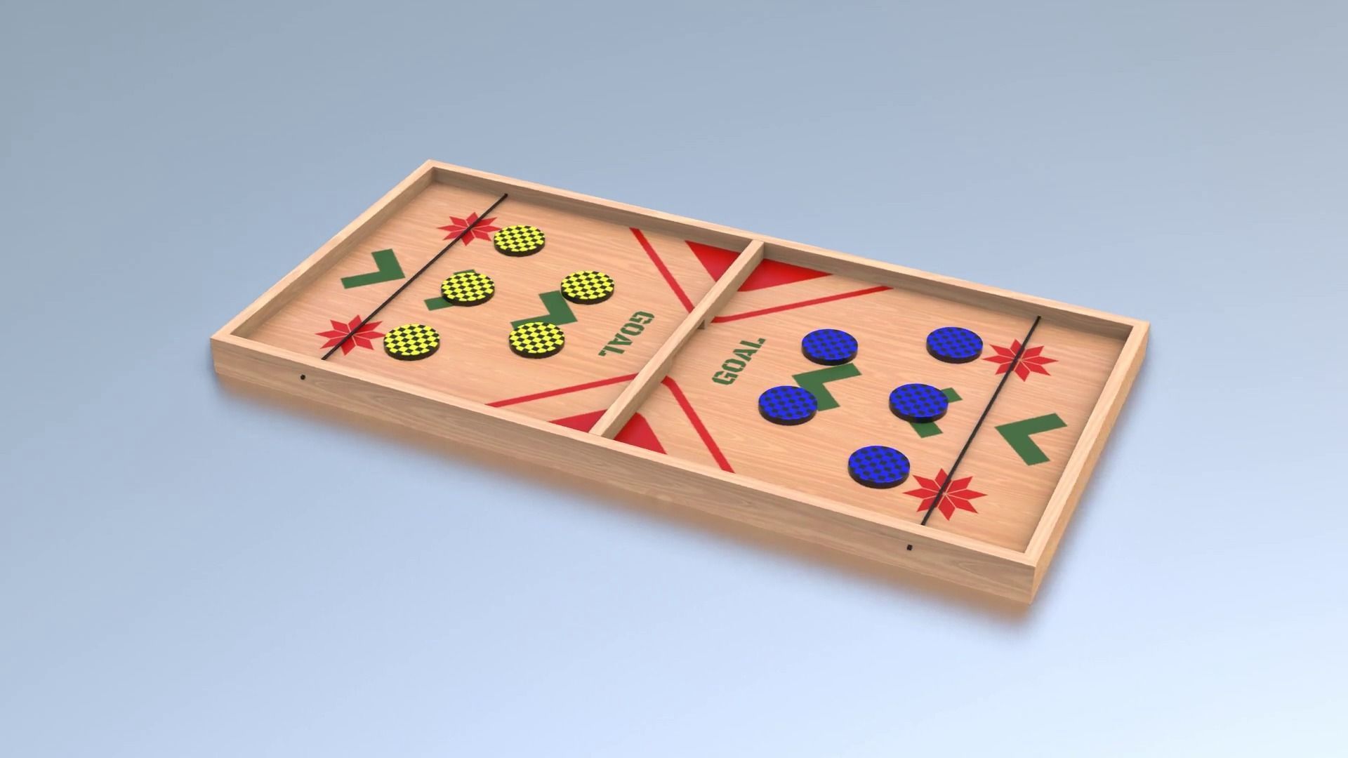 Pucket - String Hockey Low-poly 3D model_7