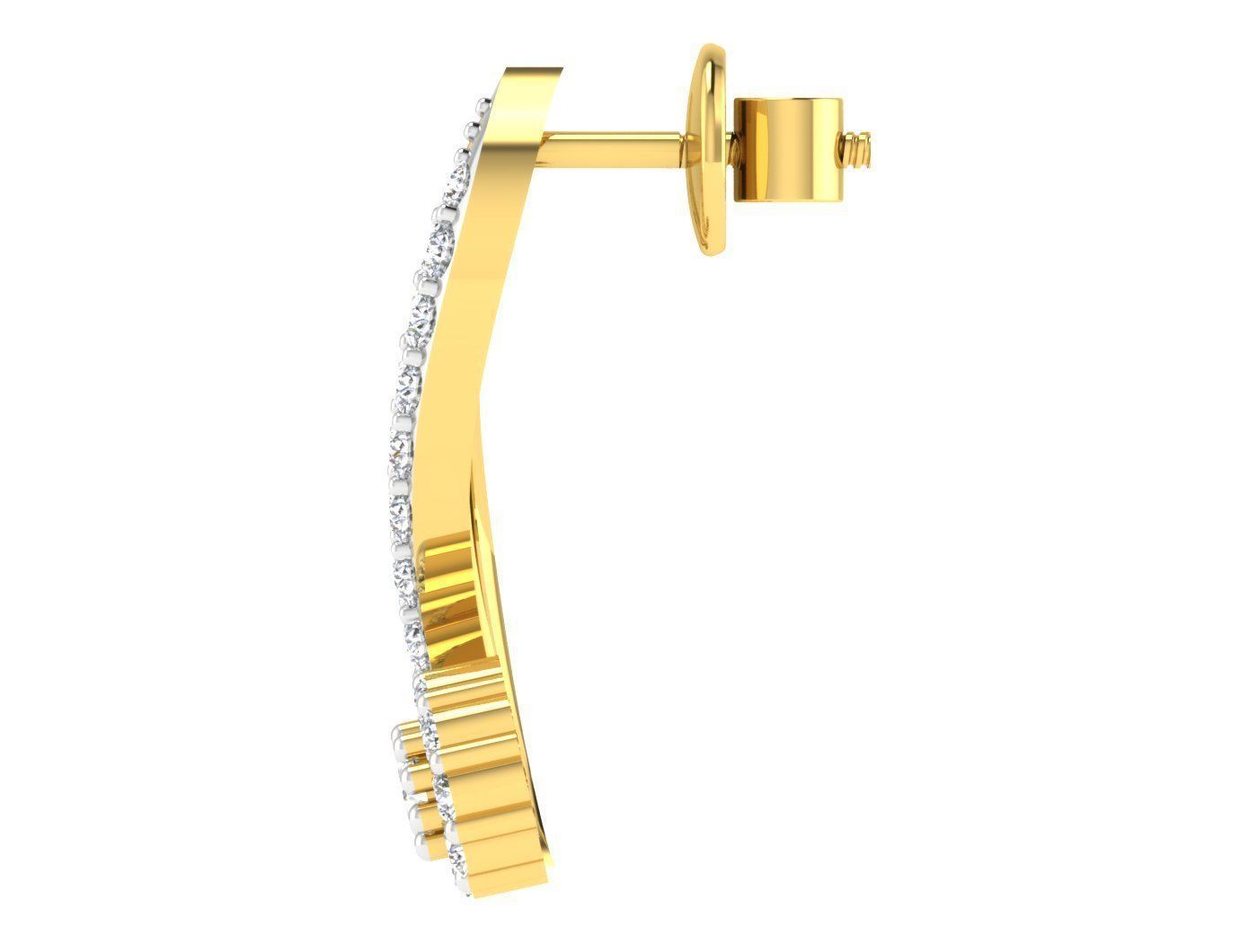 Diamond locket set for Women 3D print model_12