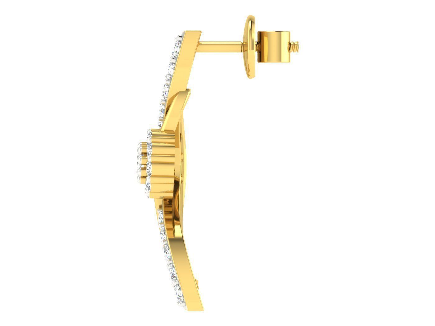 Diamond locket set for Women 3D print model_12