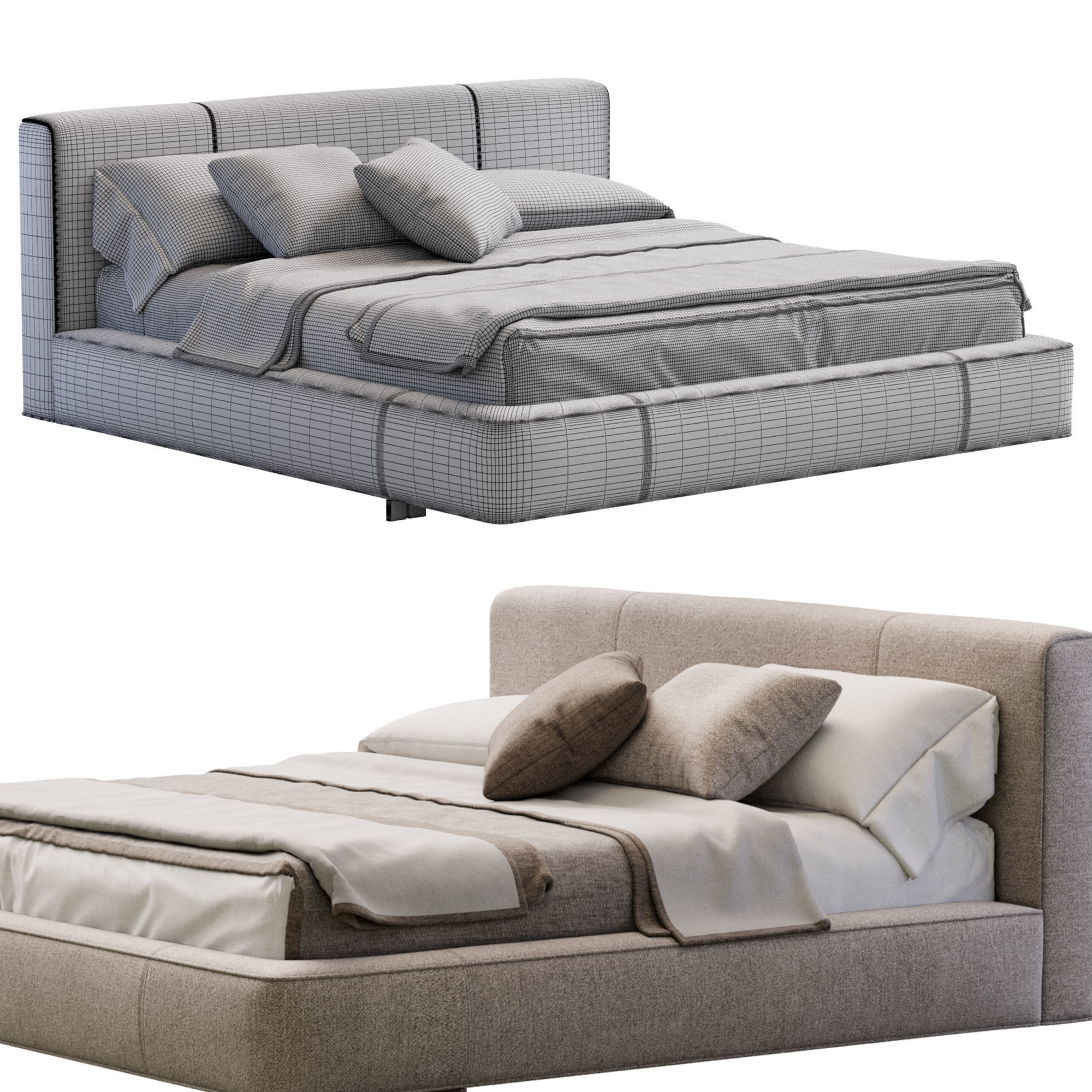 Yves Bed  3D model_3