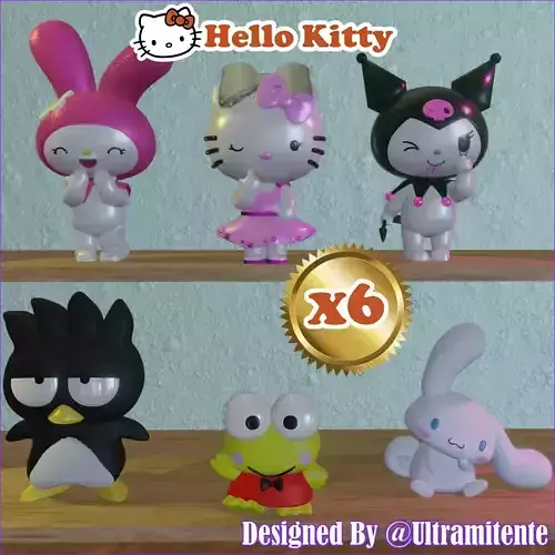 SANRIO PACK II X6 Kitty and Friends