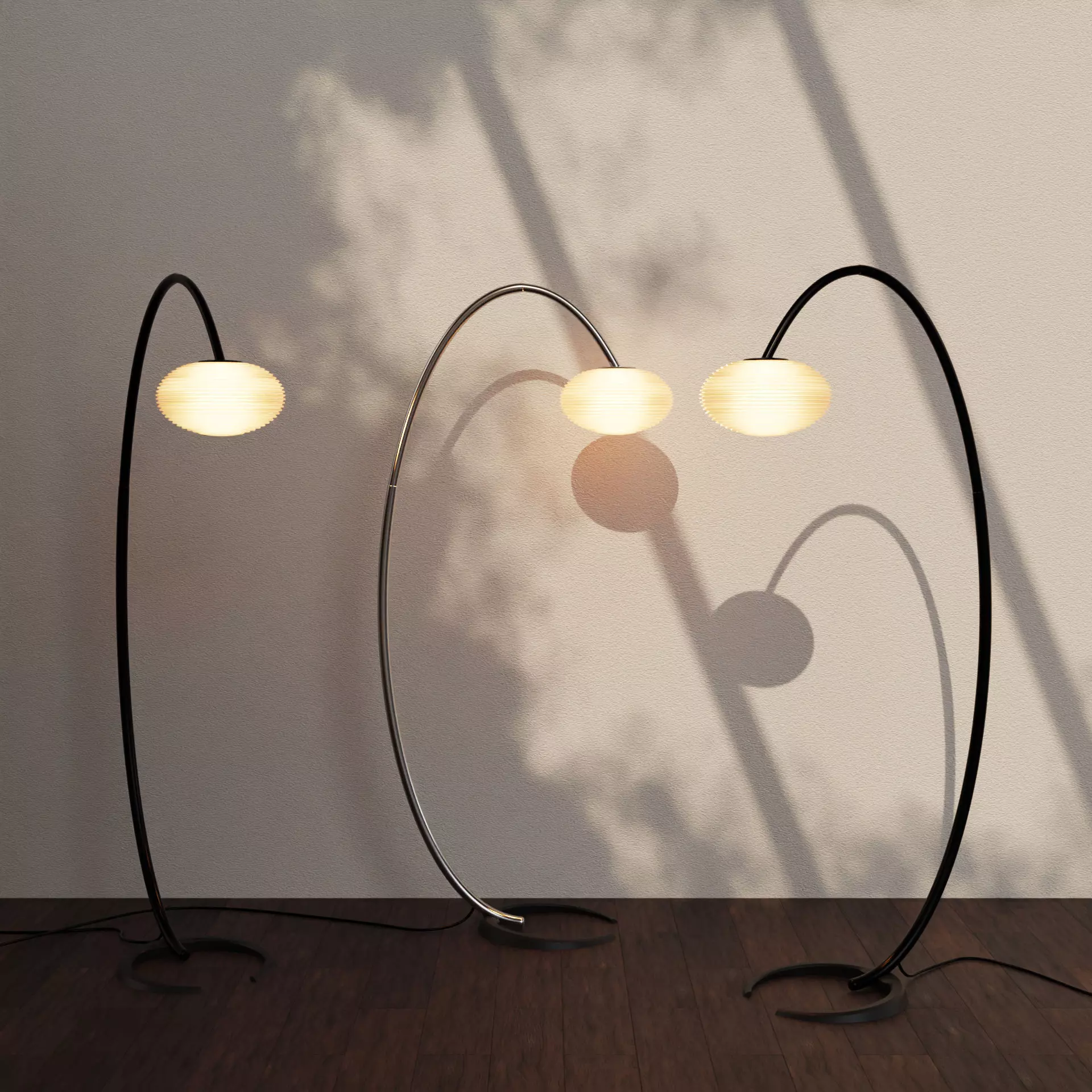 Floor Lamp Vol 001 Crescent 3D model_0