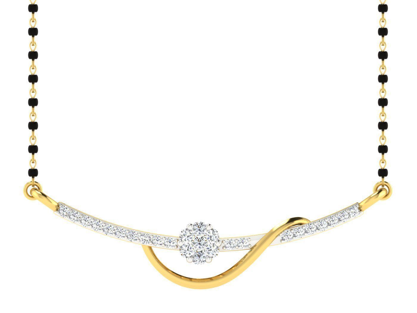 Diamond locket set for Women 3D print model_1