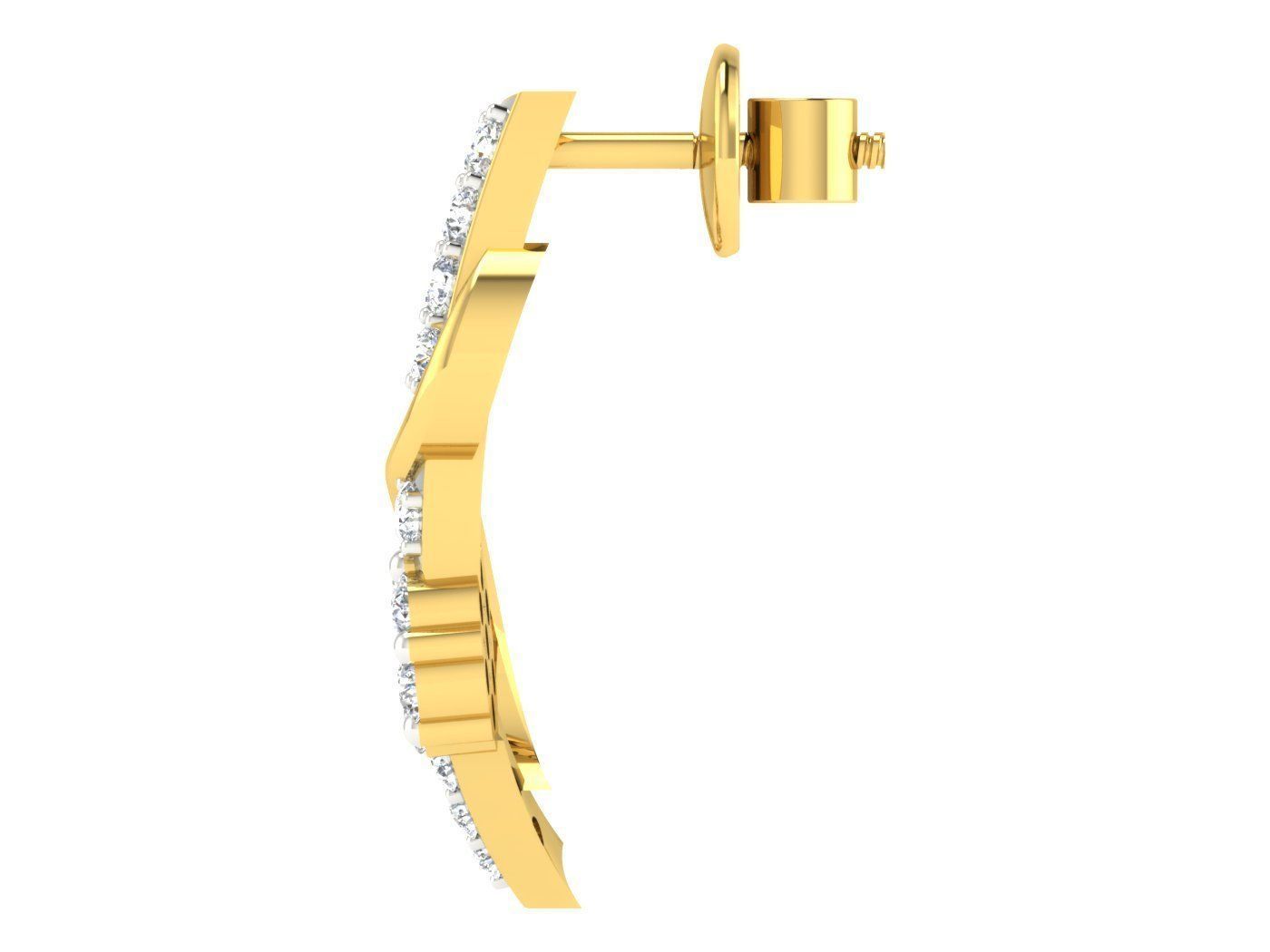 Diamond locket set for Women 3D print model_12