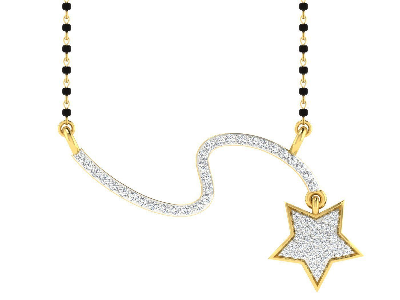 Diamond locket set for Women 3D print model_1