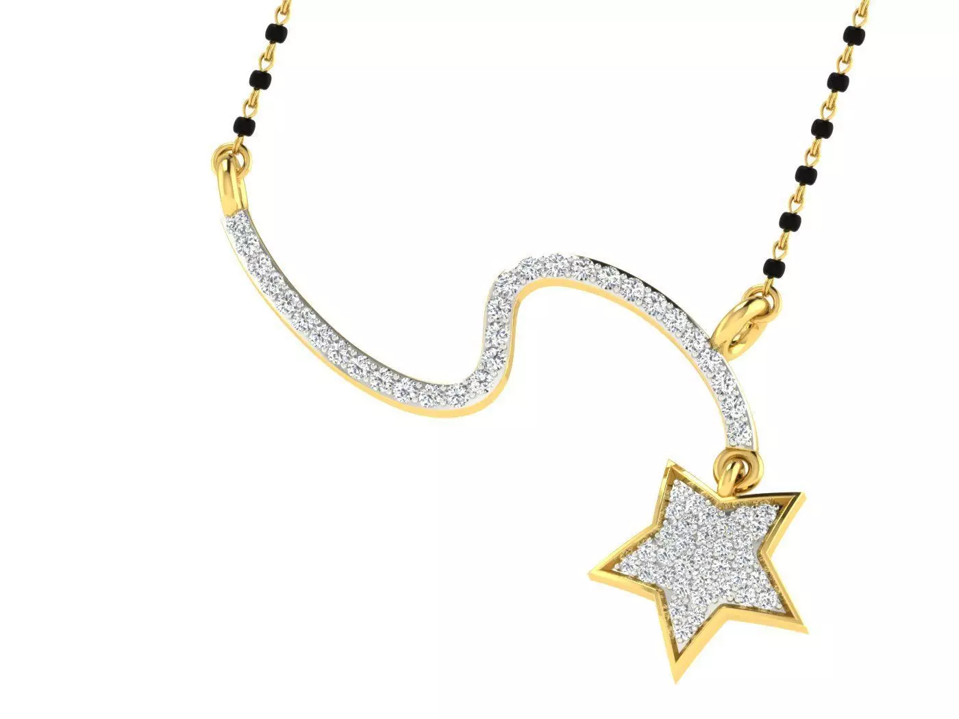 Diamond locket set for Women 3D print model_0