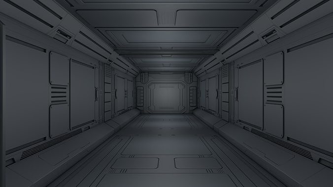 Sci Fi Corridor Free 3D model