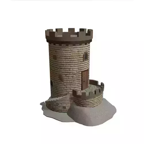 Fortress Building - Low-poly PBR model