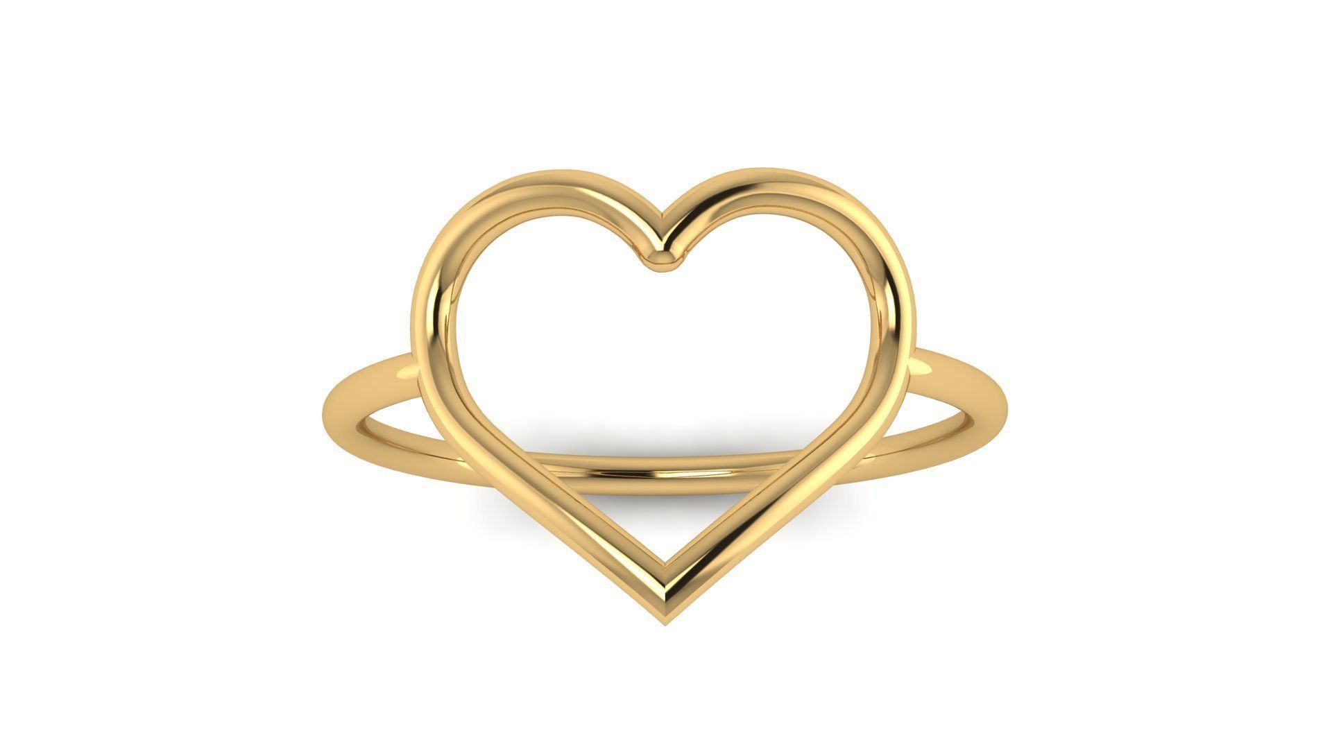 Wire Heart Ring 3D print model_1