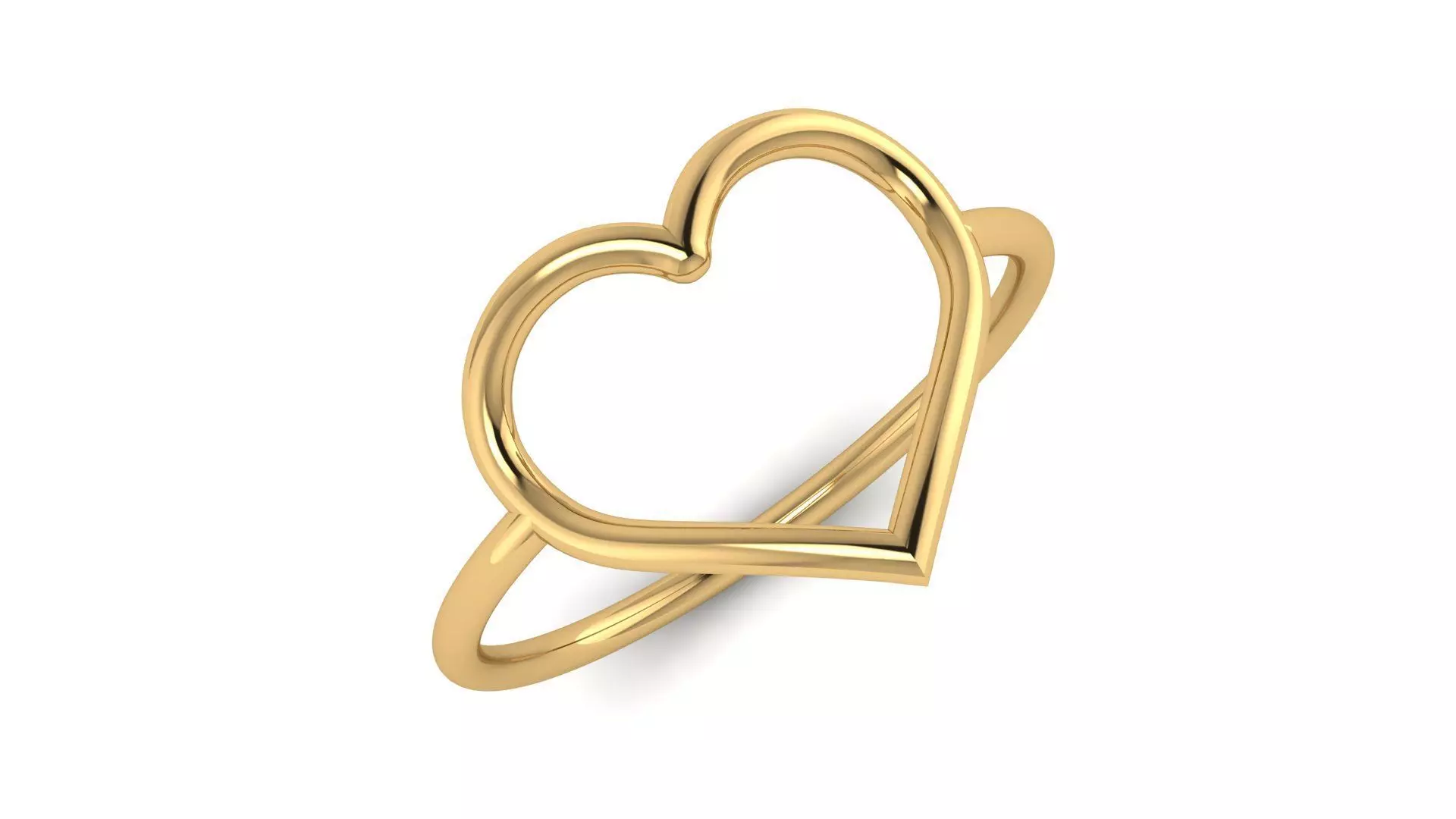 Wire Heart Ring 3D print model_0