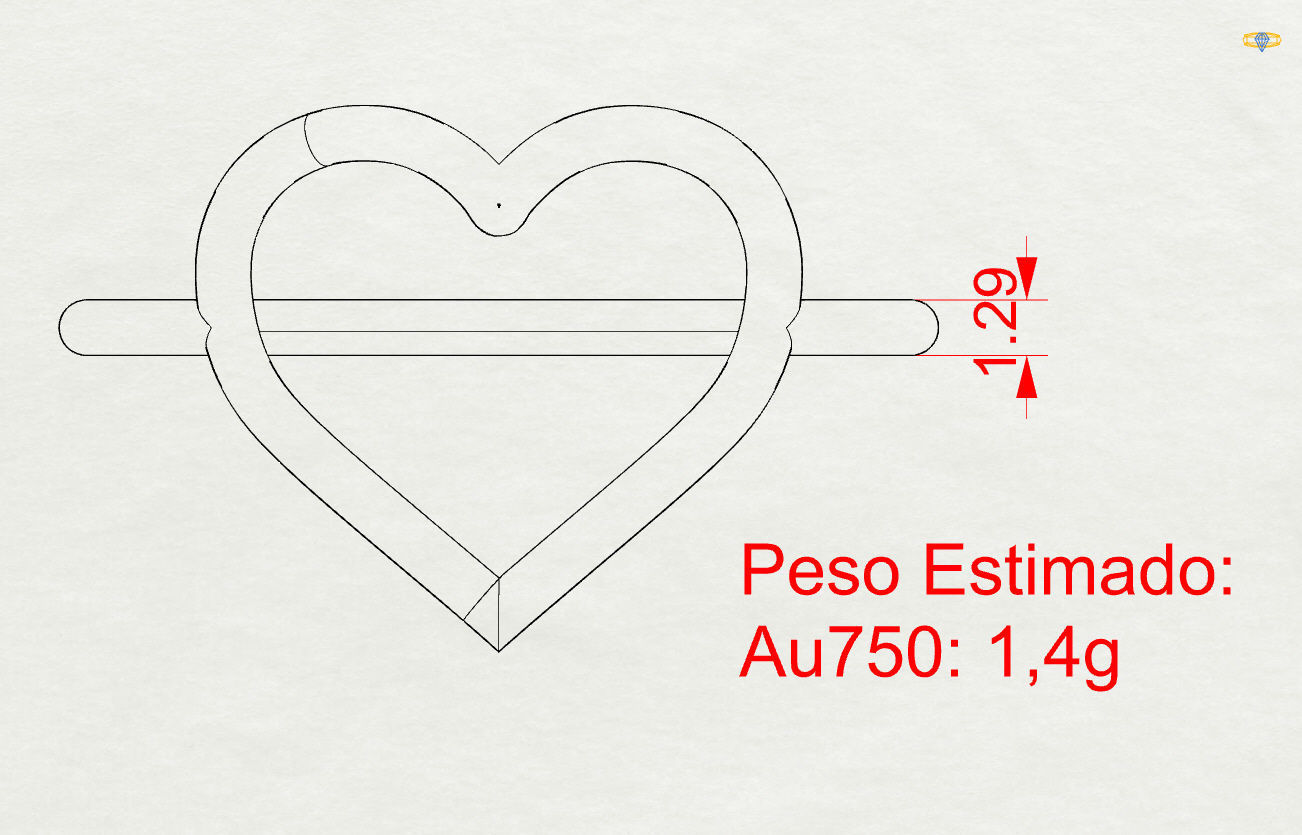 Wire Heart Ring 3D print model_3